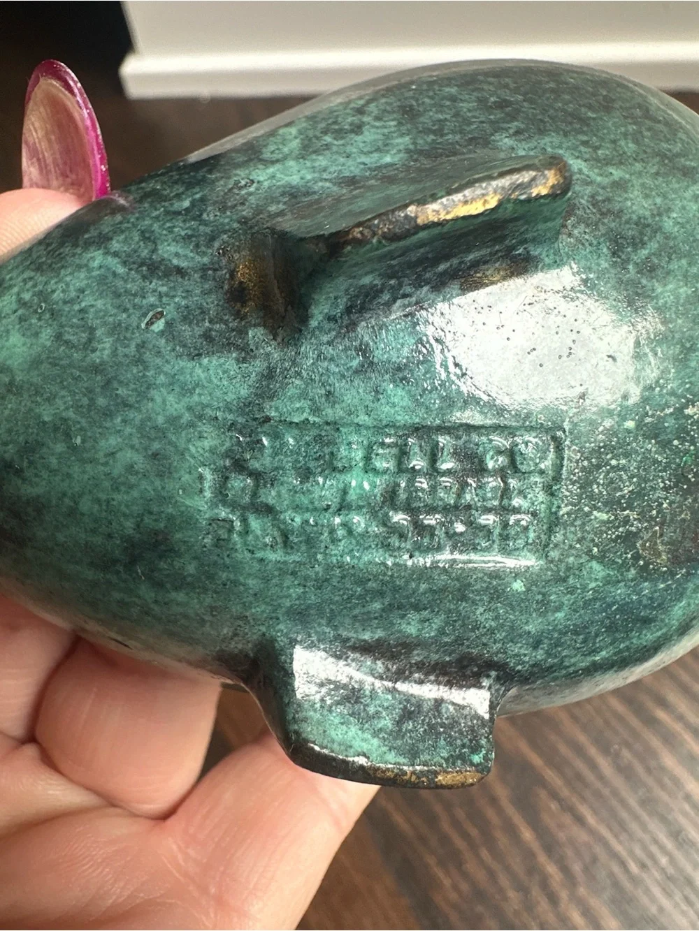 Vintage Pal Bell Bronze Whale Heavy Ashtray